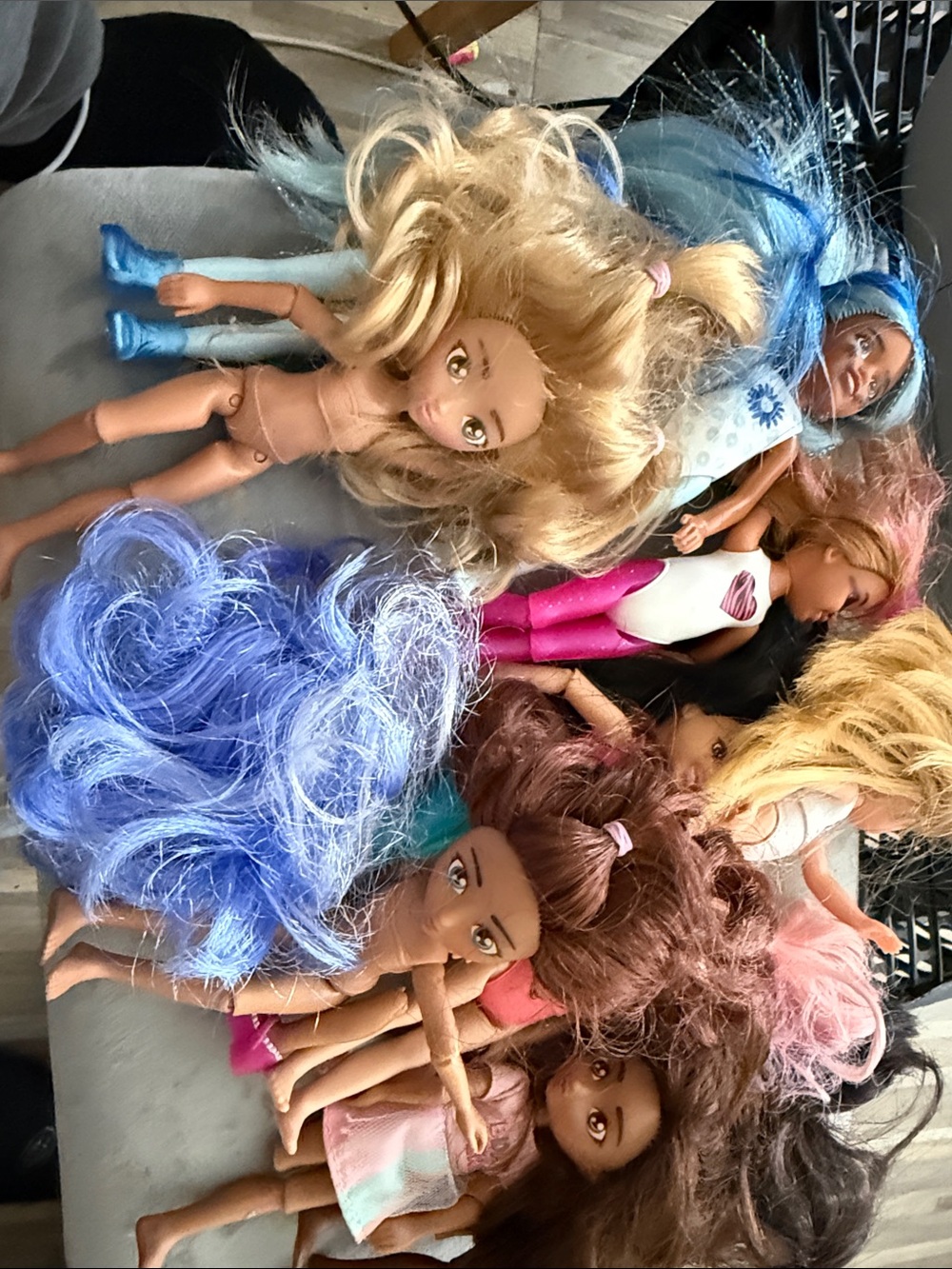 Lot of 11 mini fashion  dolls